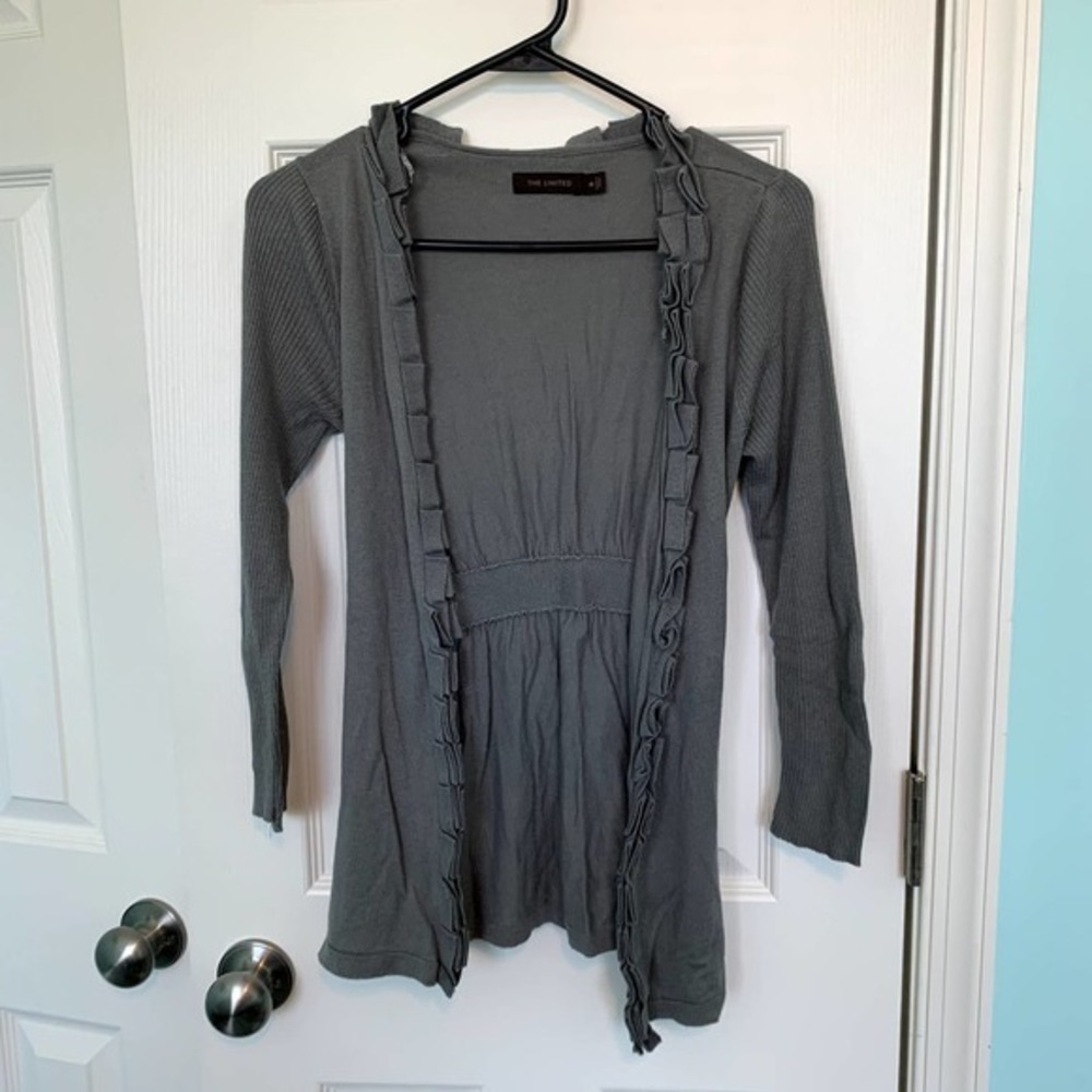 The Limited Women's Size Extra Small Gray Open Front Cardigan